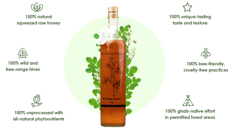 Natural Raw Honey Online  100% Wild - Moringa Honey | Premium Quality Assurance